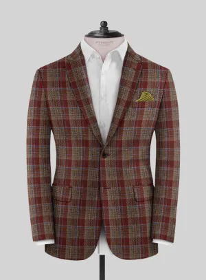 Noble Rafaela Check Wool Silk Linen Jacket