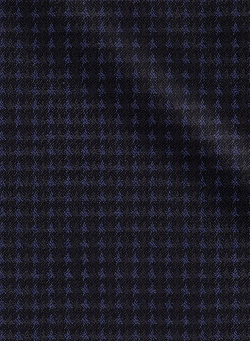 Noble Silk Deep Blue Houndstooth Jacket