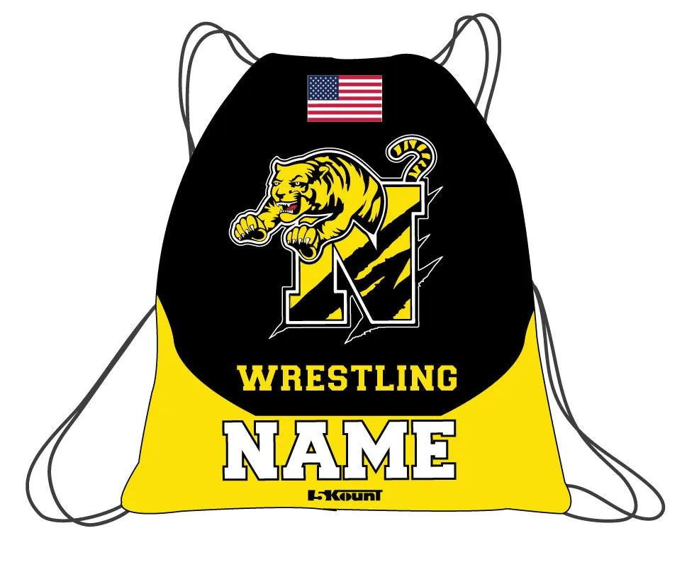 Northwestern Tigers Wrestling Sublimated Drawstring Bag