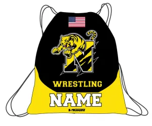Northwestern Tigers Wrestling Sublimated Drawstring Bag
