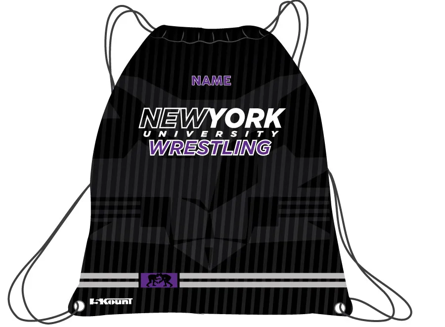 NYU Wrestling Sublimated Drawstring Bag