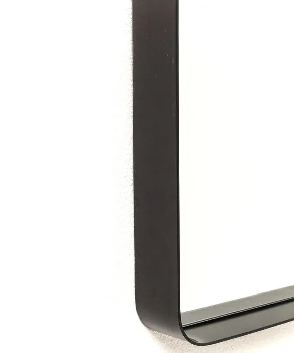 Ombra Soft Black Rectangular Mirror