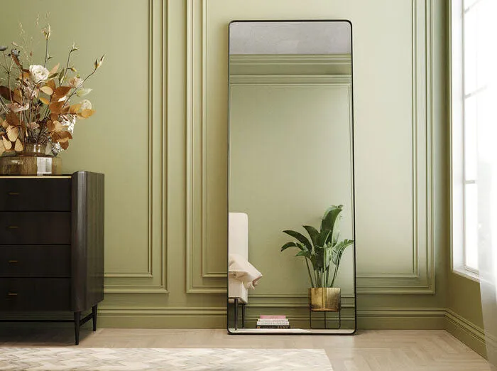Ombra Soft Black Rectangular Mirror