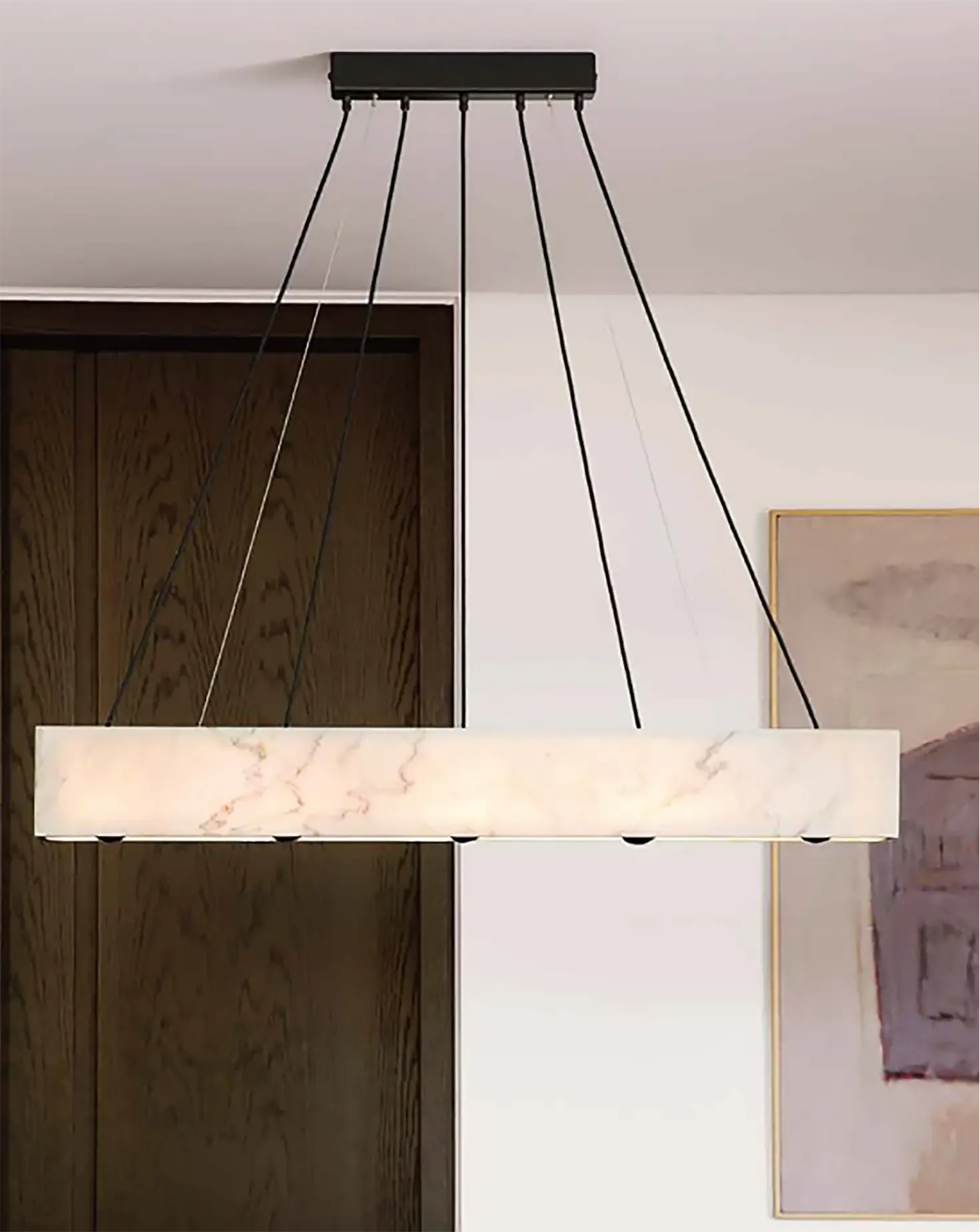 On White Marble Pendant