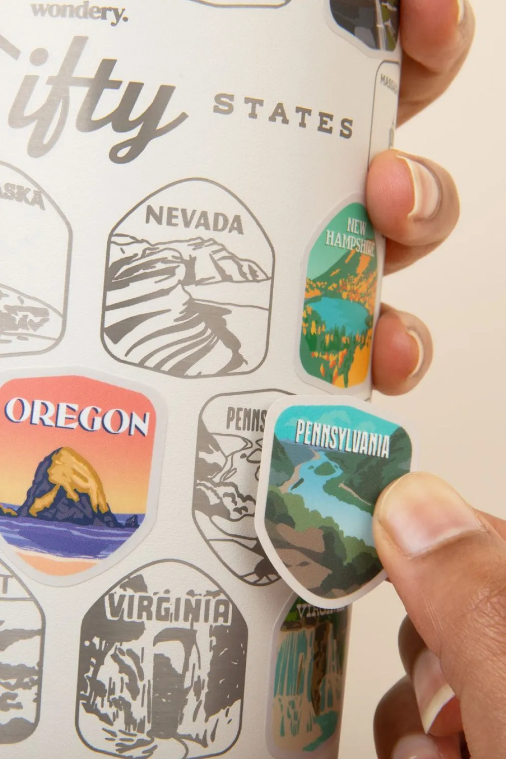 (Oops) Fifty States Bucket List Water Bottle