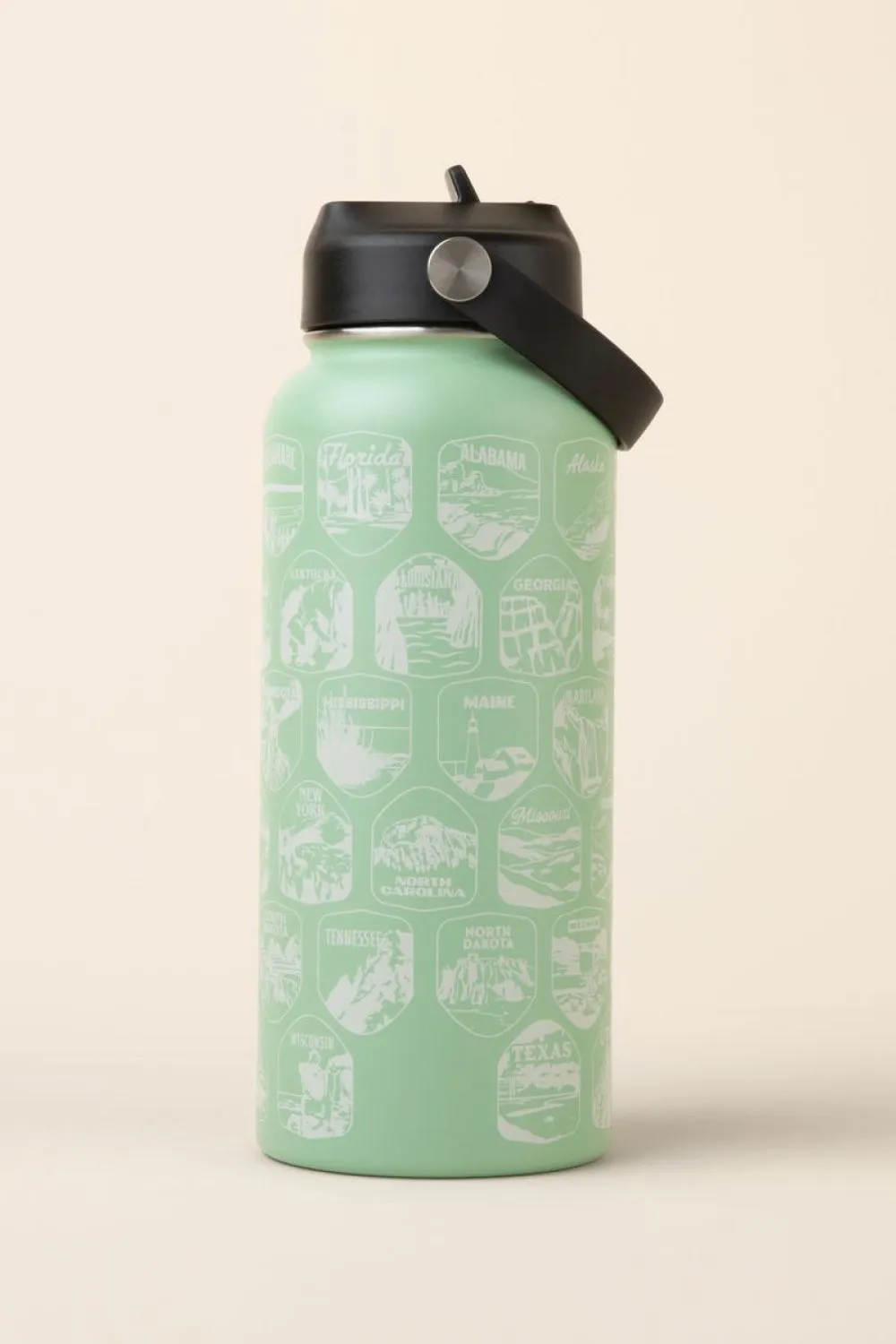 (Oops) Fifty States Bucket List Water Bottle