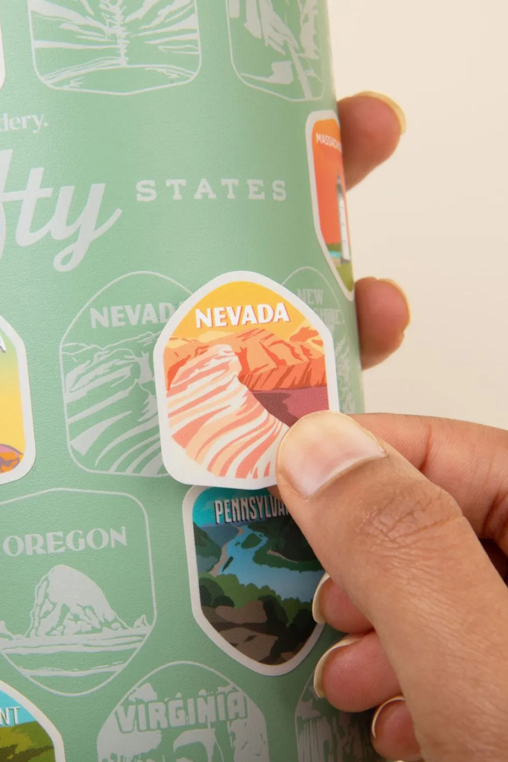 (Oops) Fifty States Bucket List Water Bottle