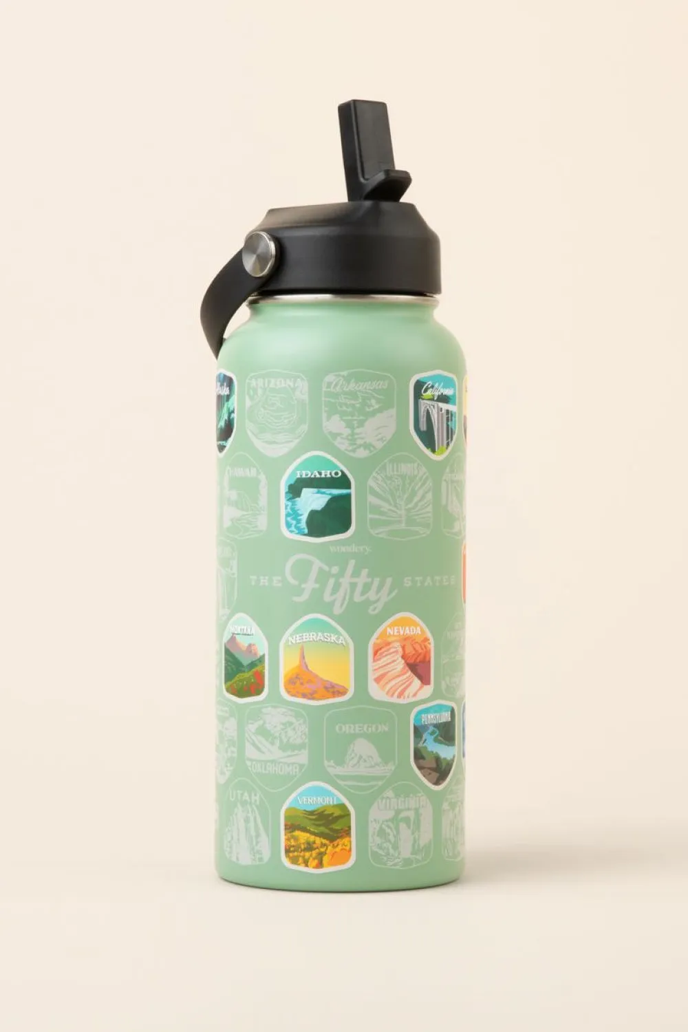 (Oops) Fifty States Bucket List Water Bottle