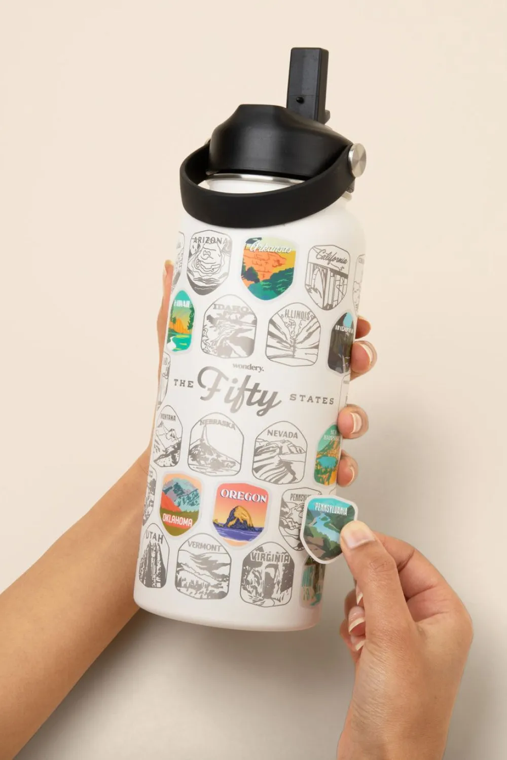 (Oops) Fifty States Bucket List Water Bottle