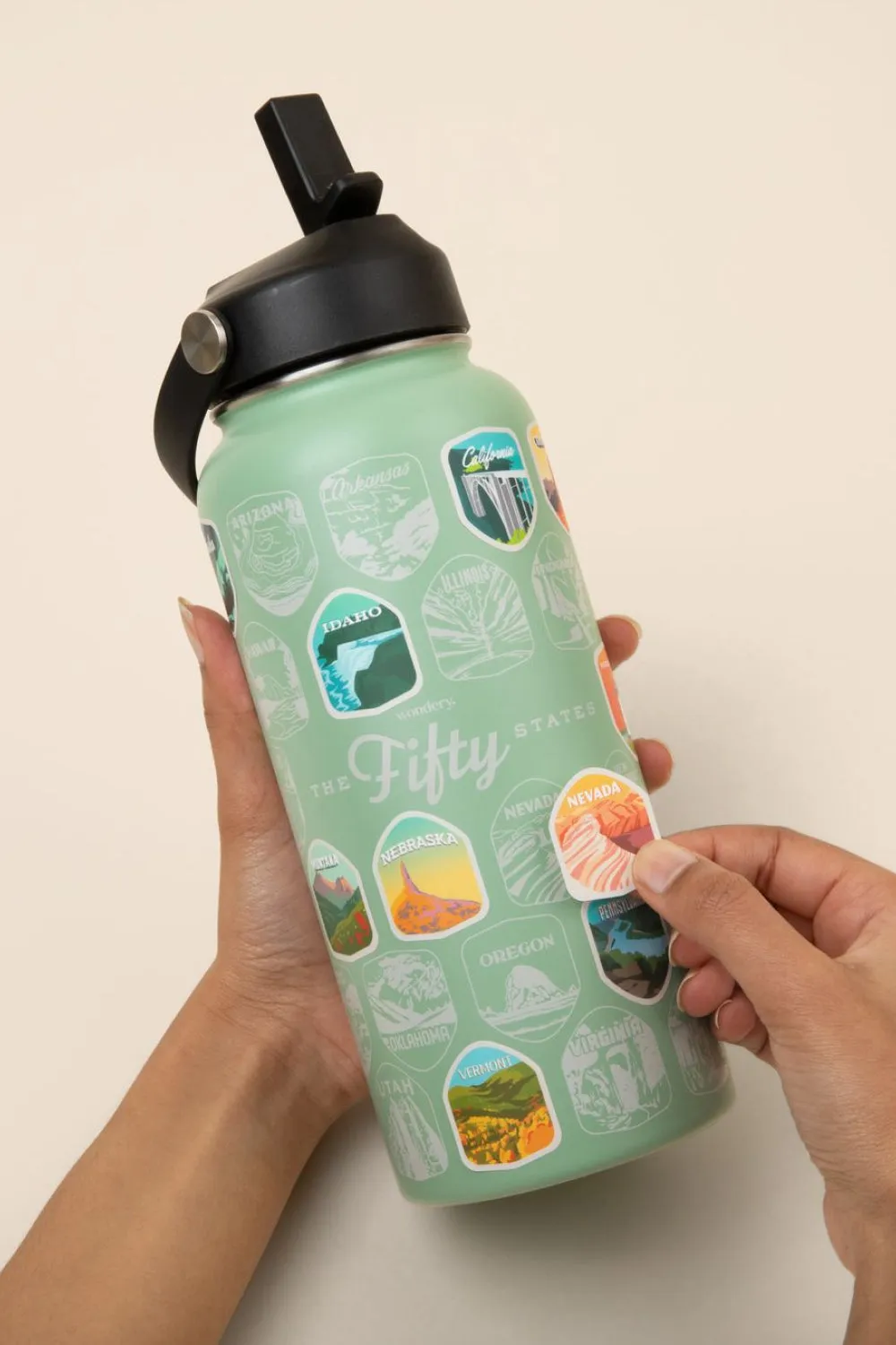 (Oops) Fifty States Bucket List Water Bottle