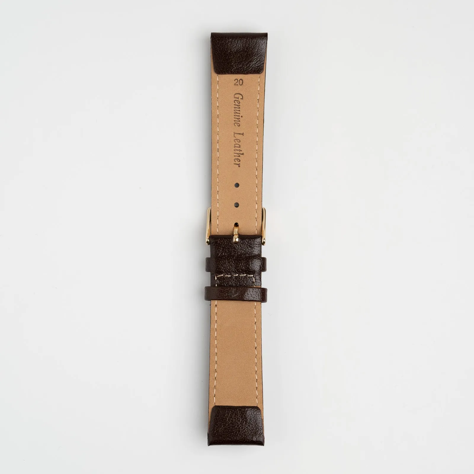 Open Ended Buffalo Brown Watch Strap