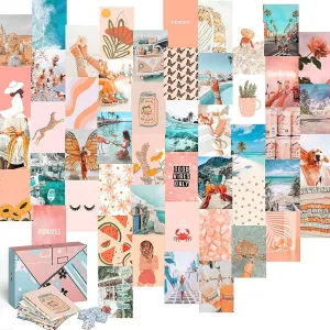 Orange Pastel Wall Collage Kit