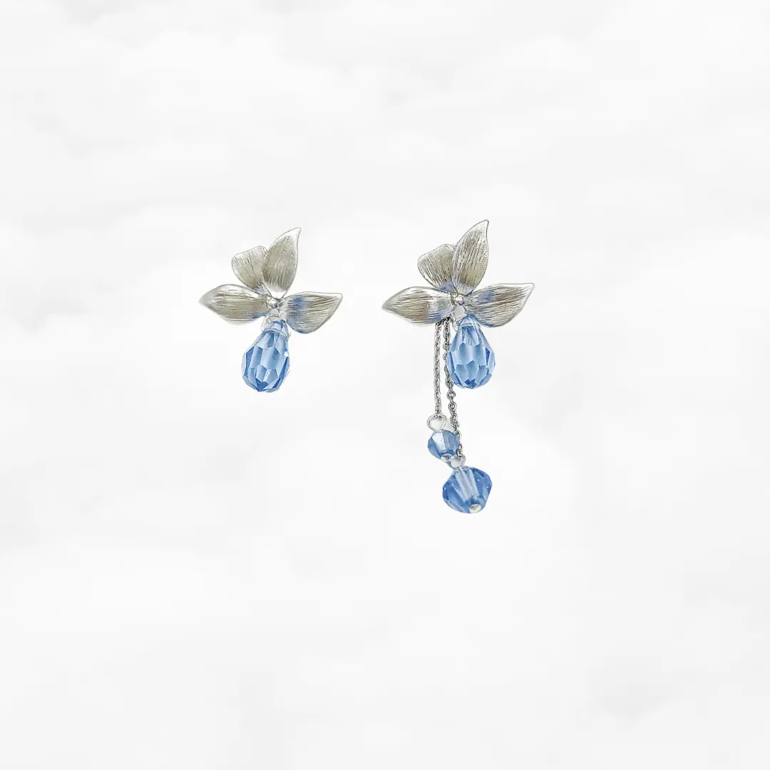 Orchid Swarovski Drop Earrings