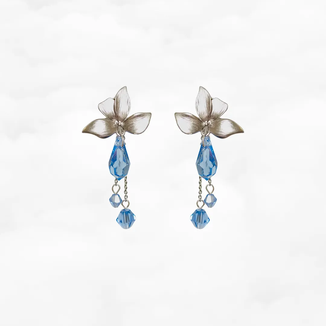 Orchid Swarovski Drop Earrings