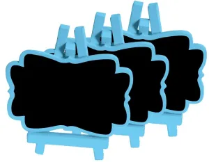 Pastel Blue Mini Blackboards 3pk