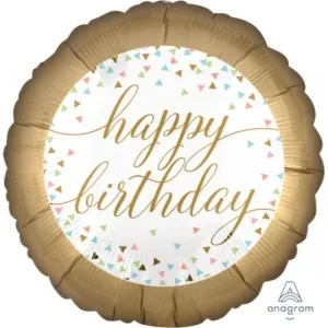 Pastel Confetti HBD Foil Balloon - 45cm