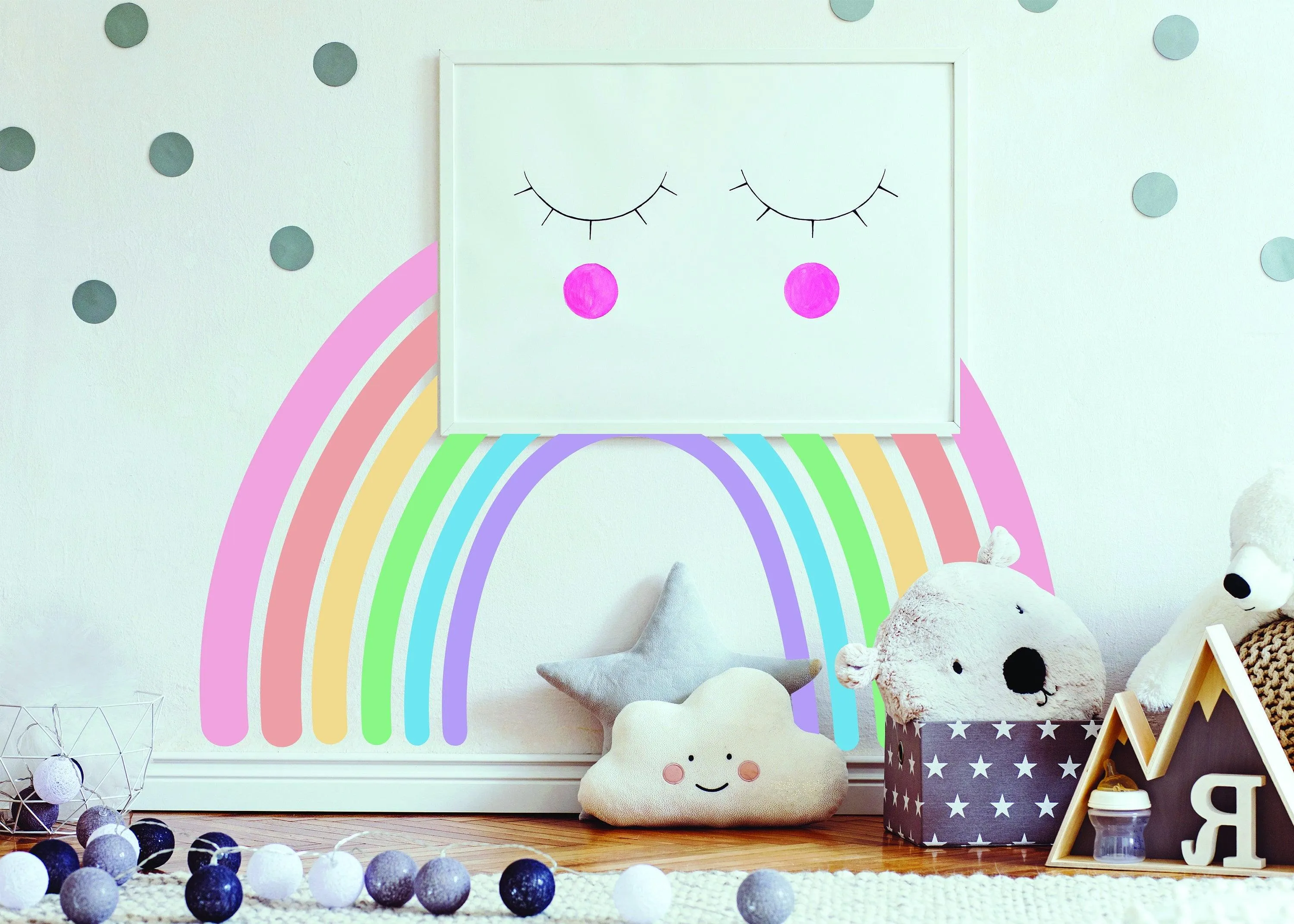 Pastel Dream Adhesive Wall Sticker - Removable Wall Art Mural Decal