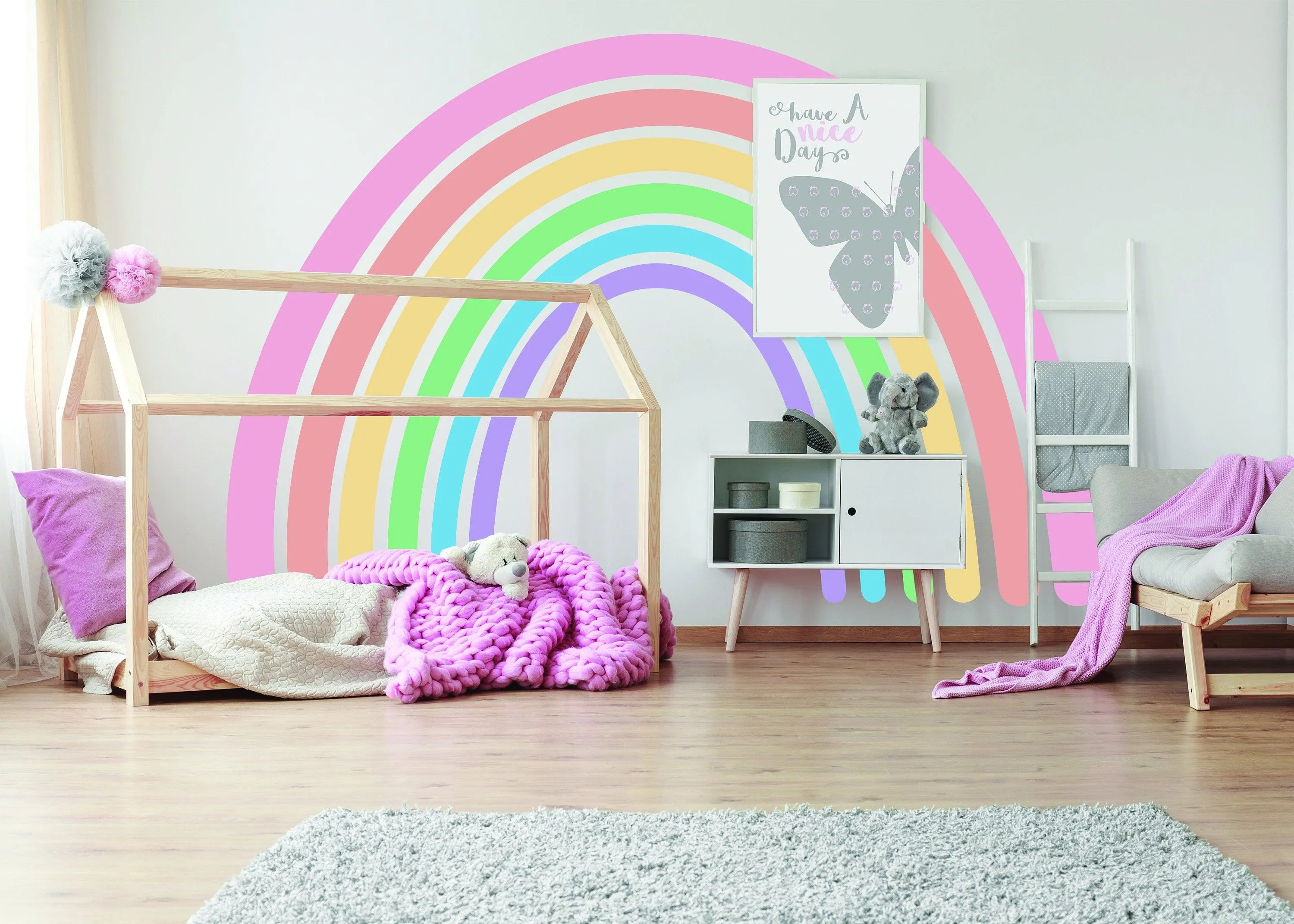 Pastel Dream Adhesive Wall Sticker - Removable Wall Art Mural Decal