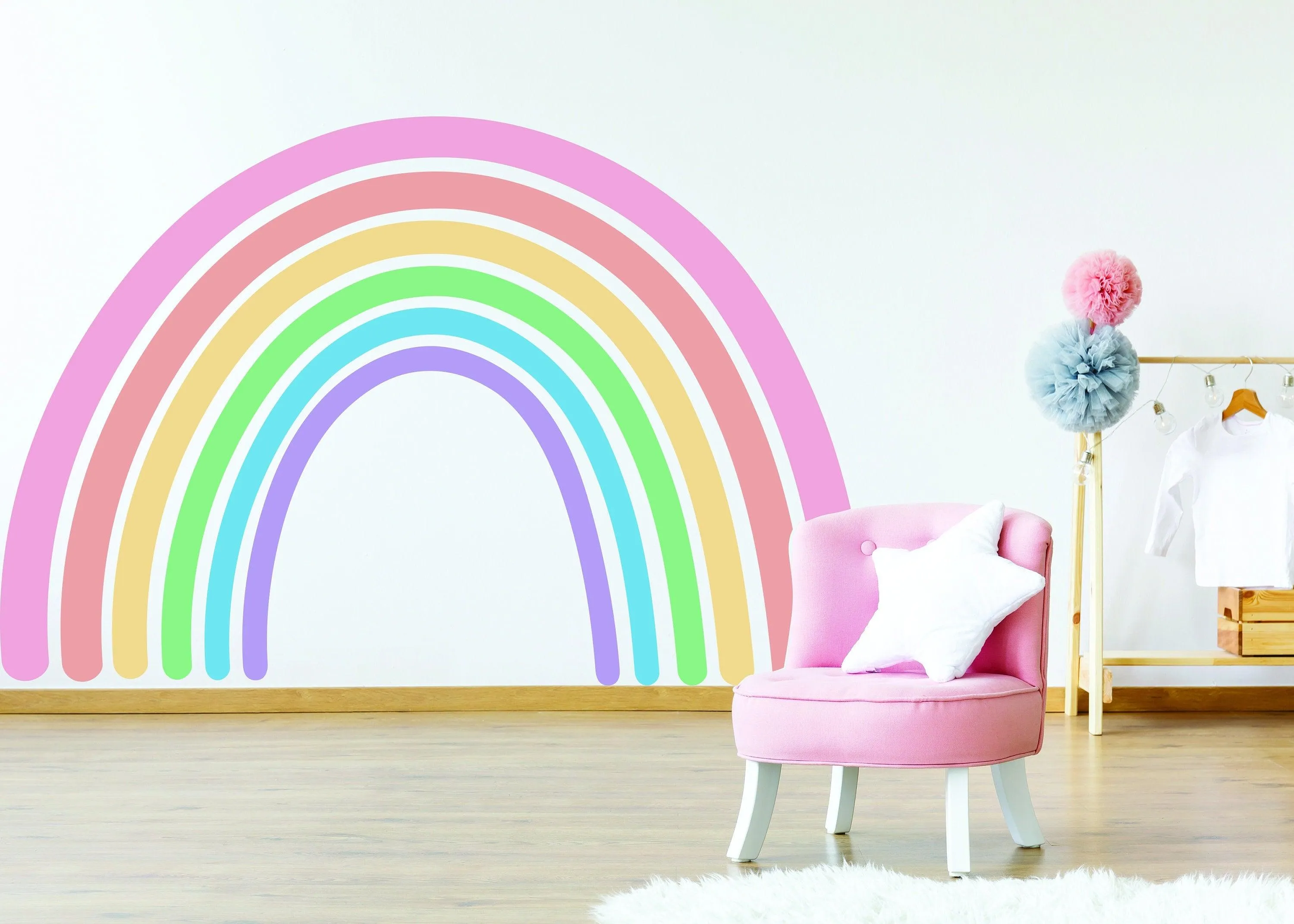 Pastel Dream Adhesive Wall Sticker - Removable Wall Art Mural Decal