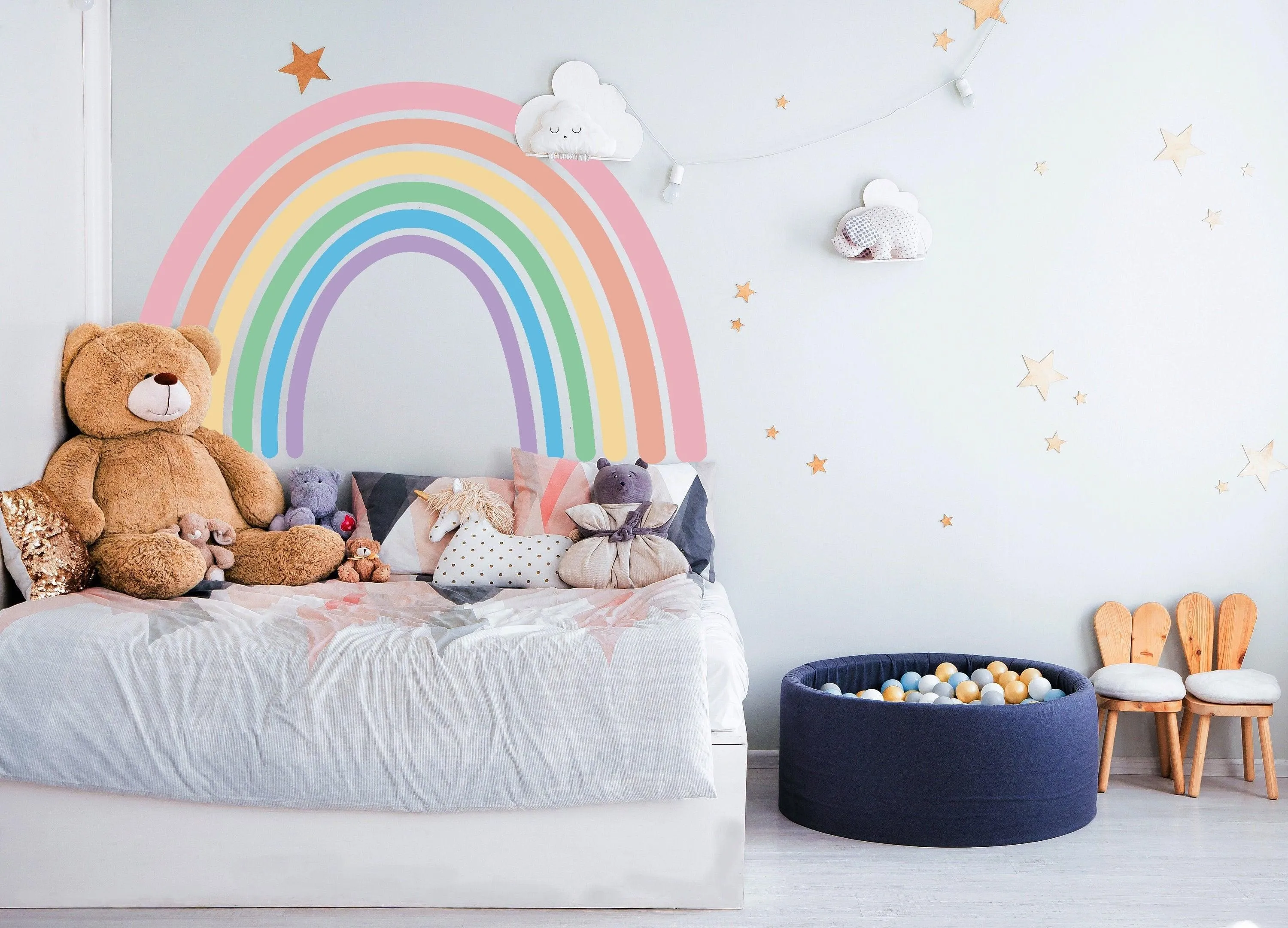 Pastel Dream Adhesive Wall Sticker - Removable Wall Art Mural Decal