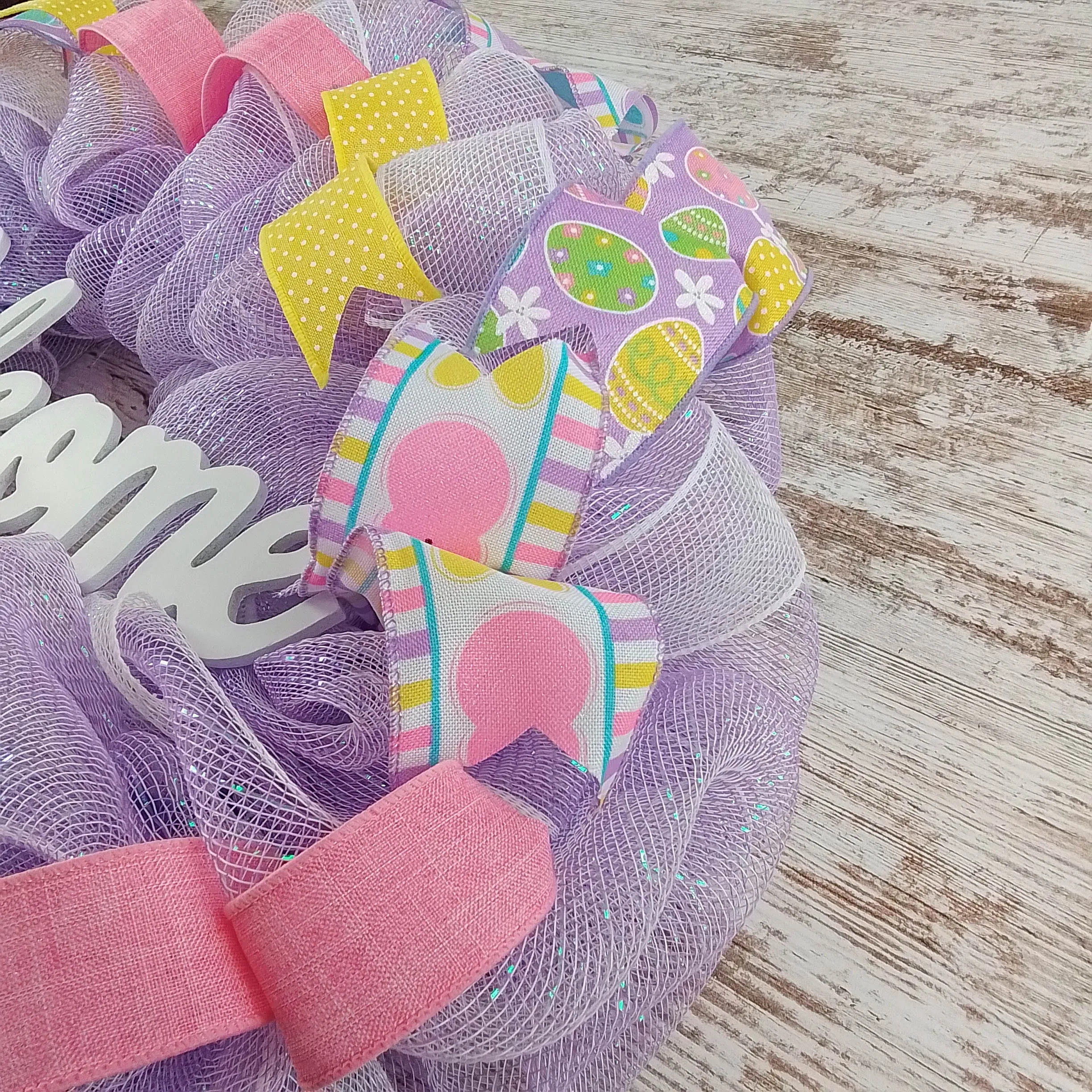 Pastel Easter Wreaths for Decoration - Welcome Front Door Decor