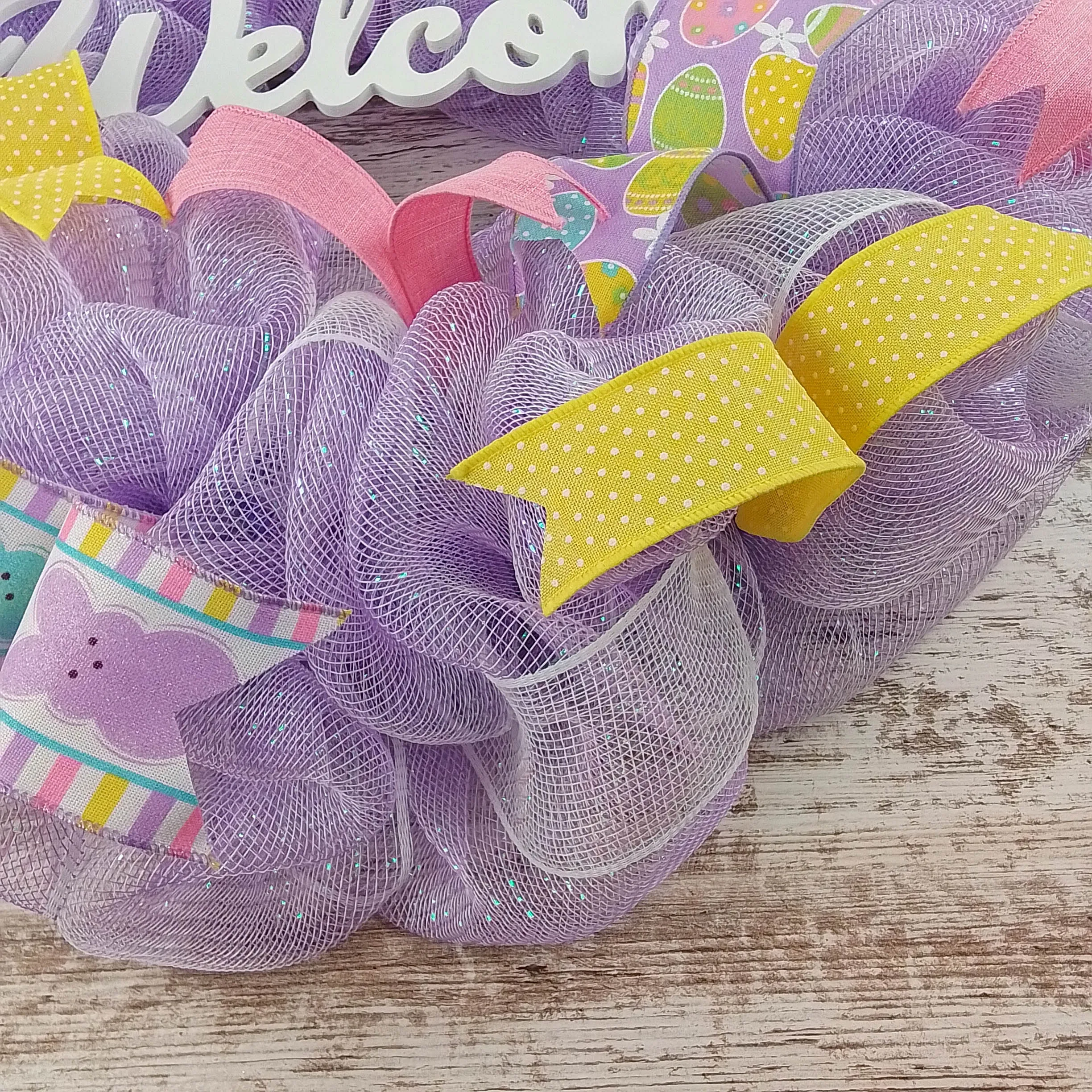 Pastel Easter Wreaths for Decoration - Welcome Front Door Decor
