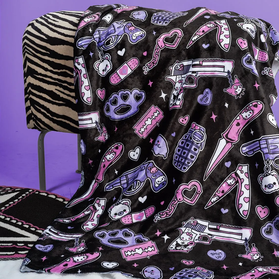 Pastel Goth Weapons Velvet Blanket