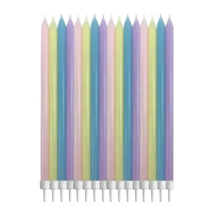 Pastel Mix Candles - 12 Pkt