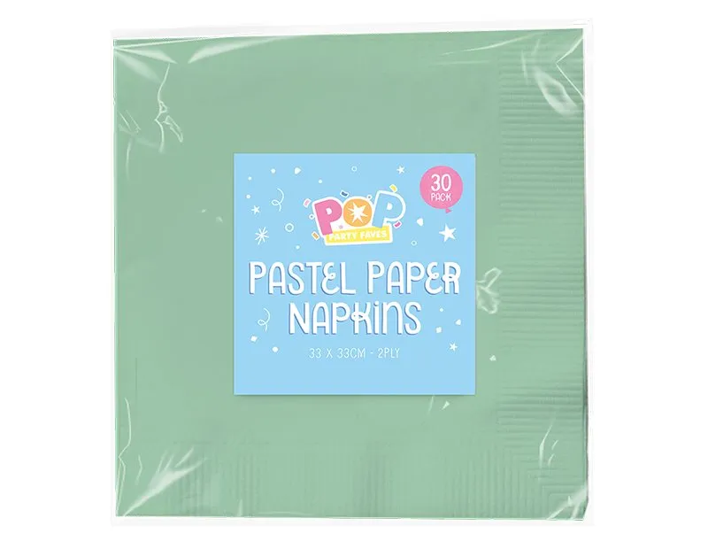 Pastel Paper Napkins 30 Pack