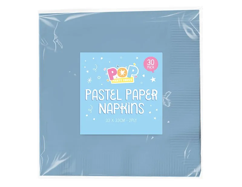 Pastel Paper Napkins 30 Pack