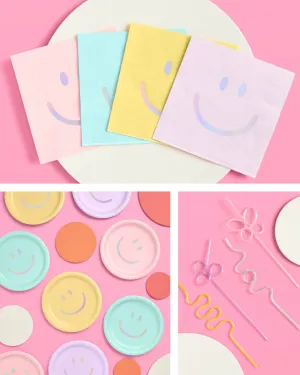 Pastel Party Starter Pack - Plates, Napkins   Straws