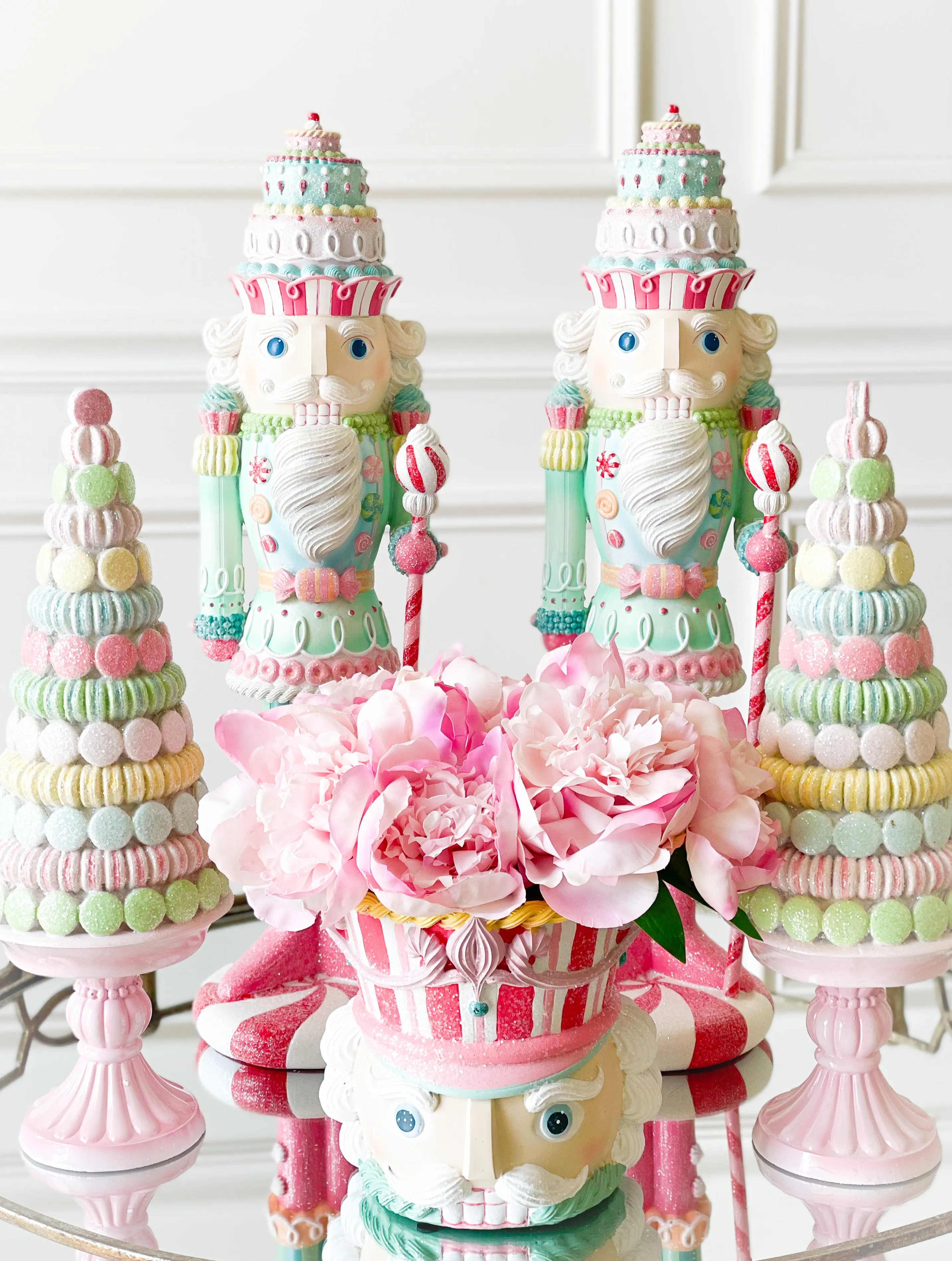 Pastel Peppermint Resin Nutcracker