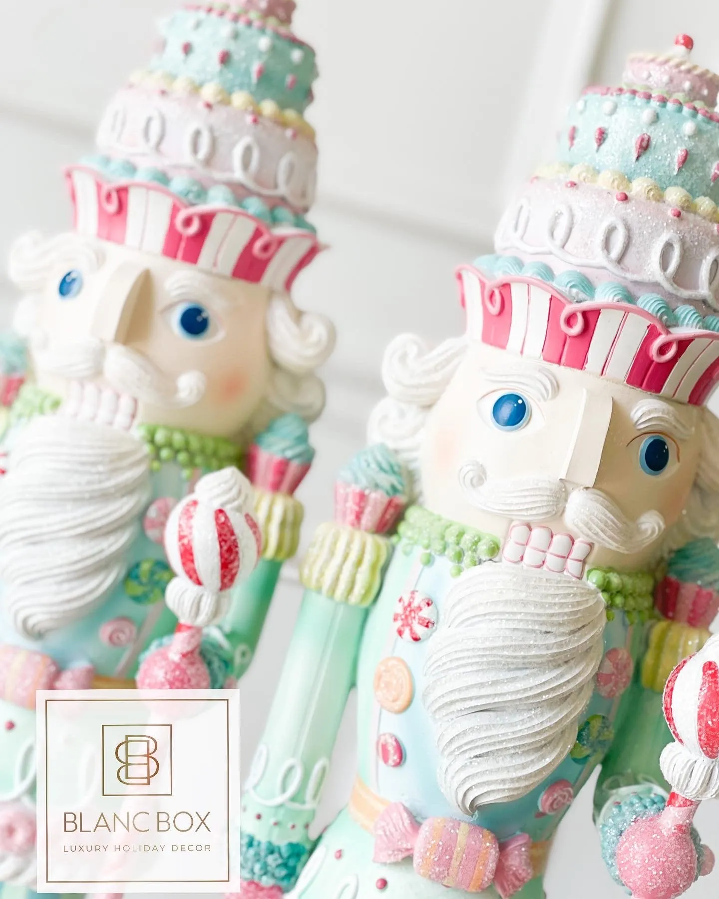 Pastel Peppermint Resin Nutcracker