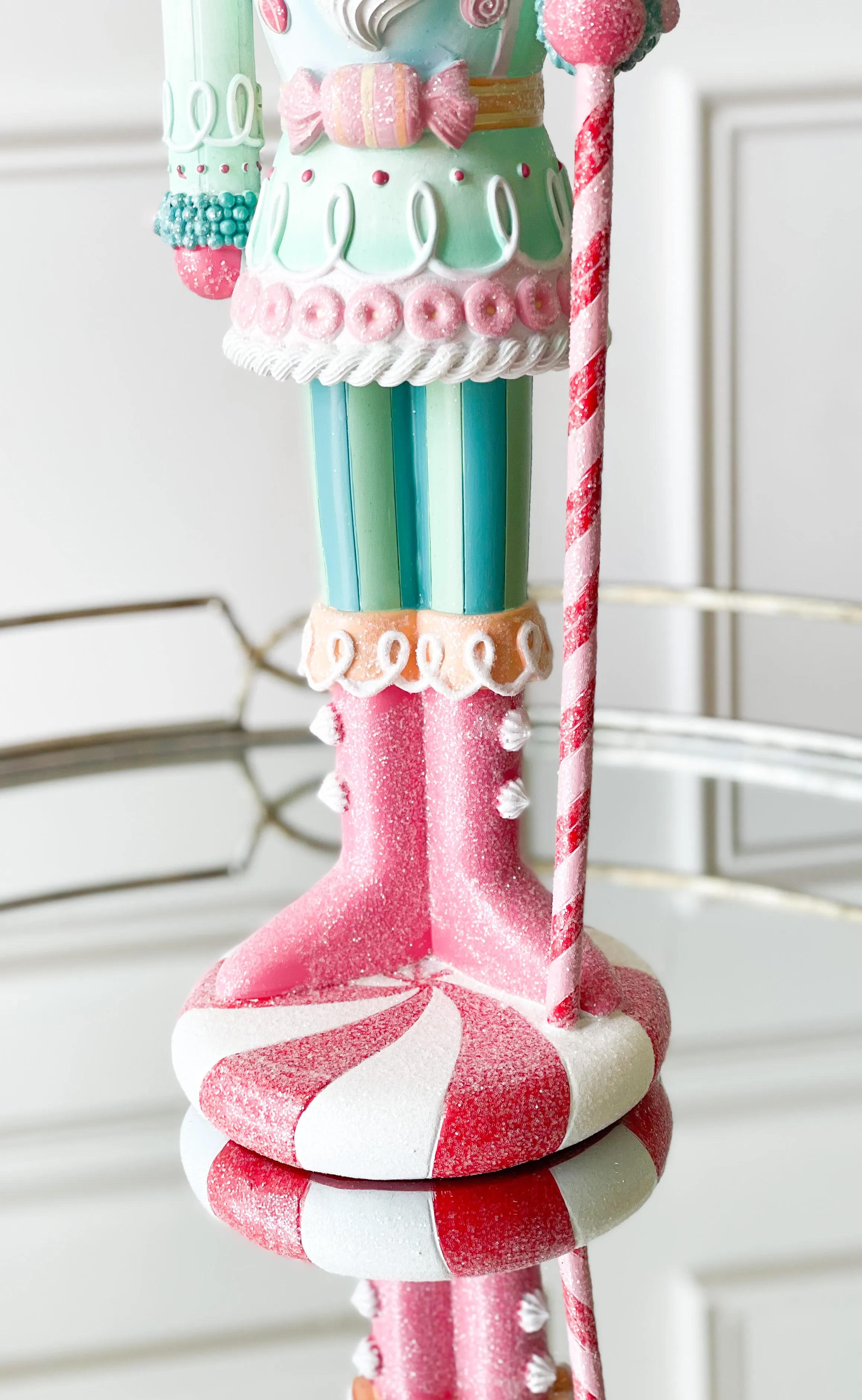Pastel Peppermint Resin Nutcracker