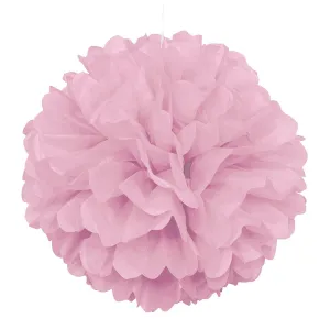 Pastel Pink Puff Decoration 40cm