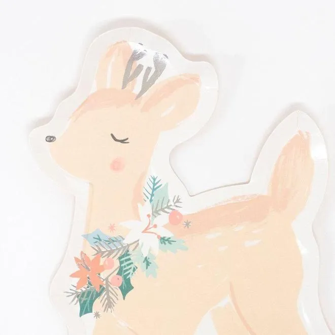 Pastel Reindeer Plates (8 pack)