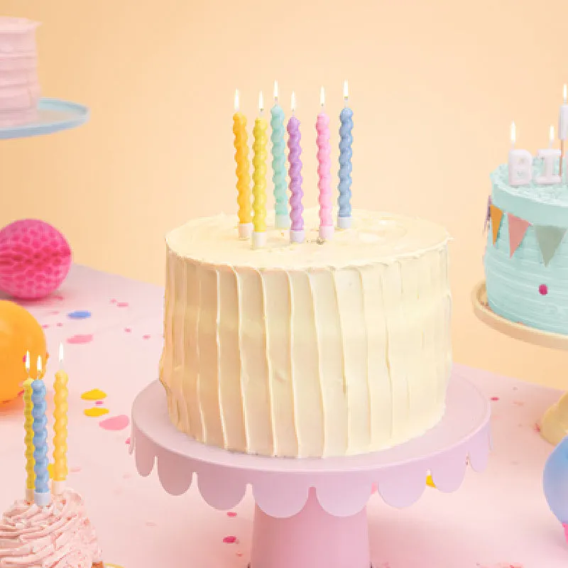 Pastel Spiral Cake Candles (6 Pack)