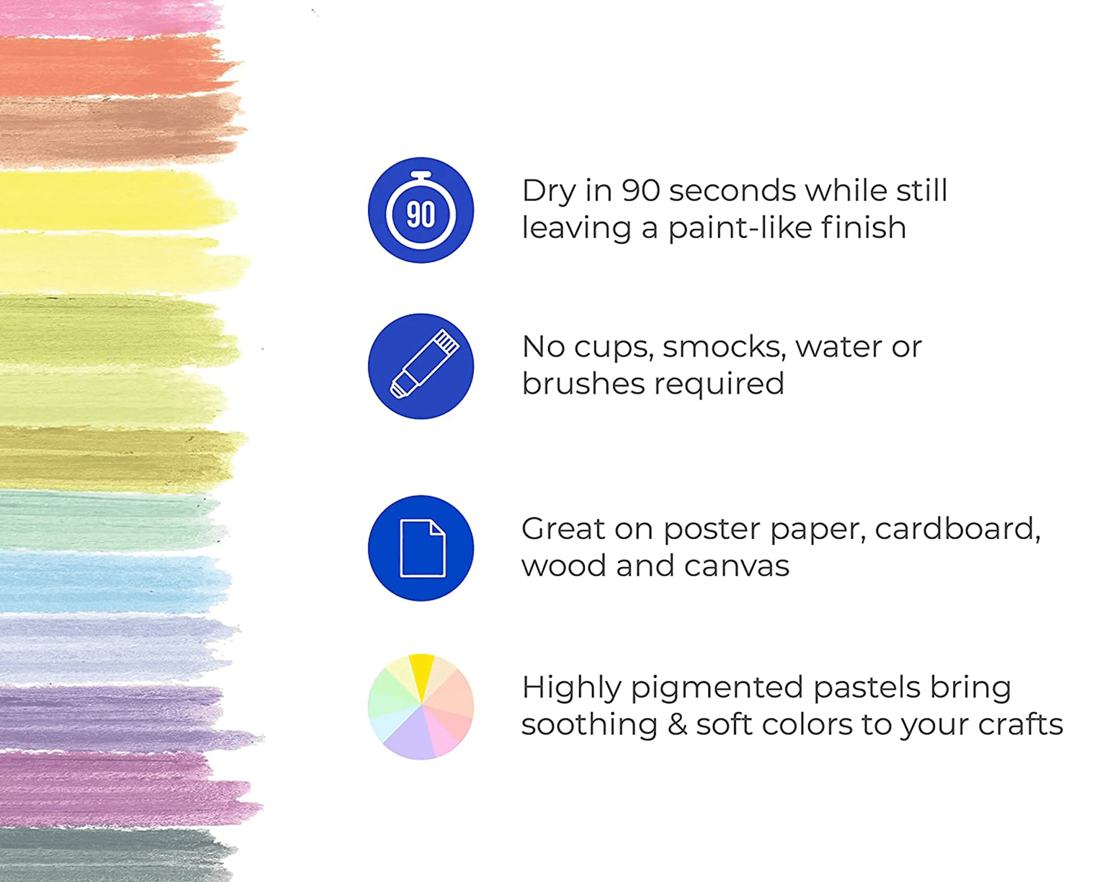 Pastel Tempera Paint Sticks - Set of 10
