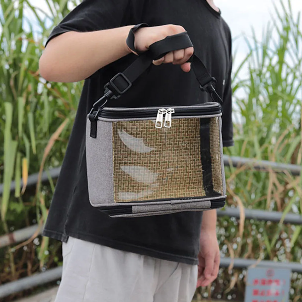 PAWS ASIA Factory Foldable Breathable Transparent Small Animal Travel Canary Bird Carrier Bag Hamster