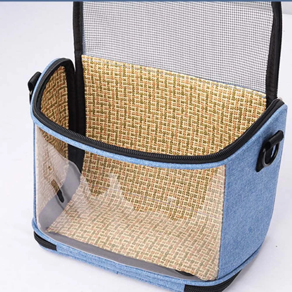 PAWS ASIA Factory Foldable Breathable Transparent Small Animal Travel Canary Bird Carrier Bag Hamster