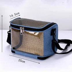 PAWS ASIA Factory Foldable Breathable Transparent Small Animal Travel Canary Bird Carrier Bag Hamster