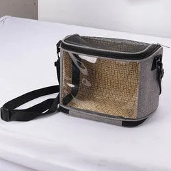 PAWS ASIA Factory Foldable Breathable Transparent Small Animal Travel Canary Bird Carrier Bag Hamster