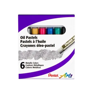 Pentel Arts Oil Pastels 6pk, Metallic