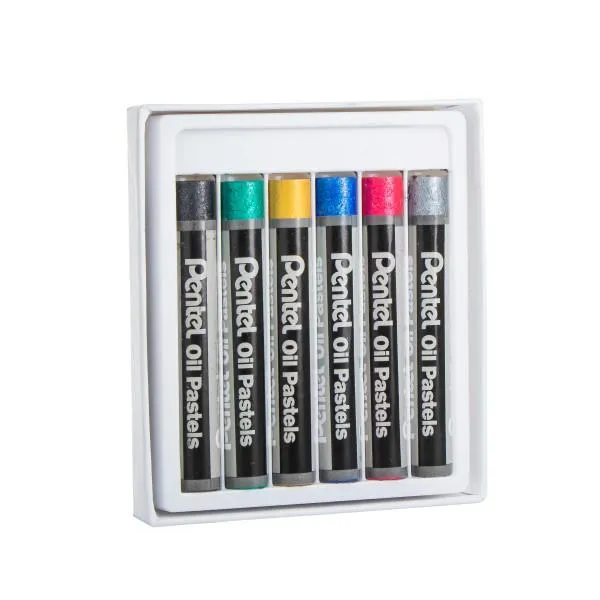 Pentel Arts Oil Pastels 6pk, Metallic