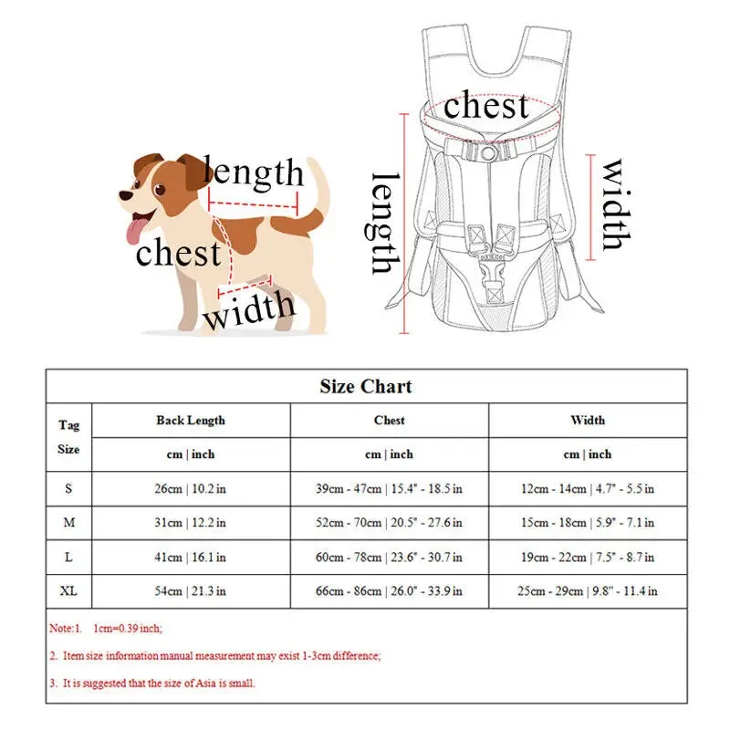 Pet Carrier Backpack for Dogs and Cats | Thickened Sponge Pet Front Carrier | Portable Puppy Transportation Dog Bag | Alo Trendy