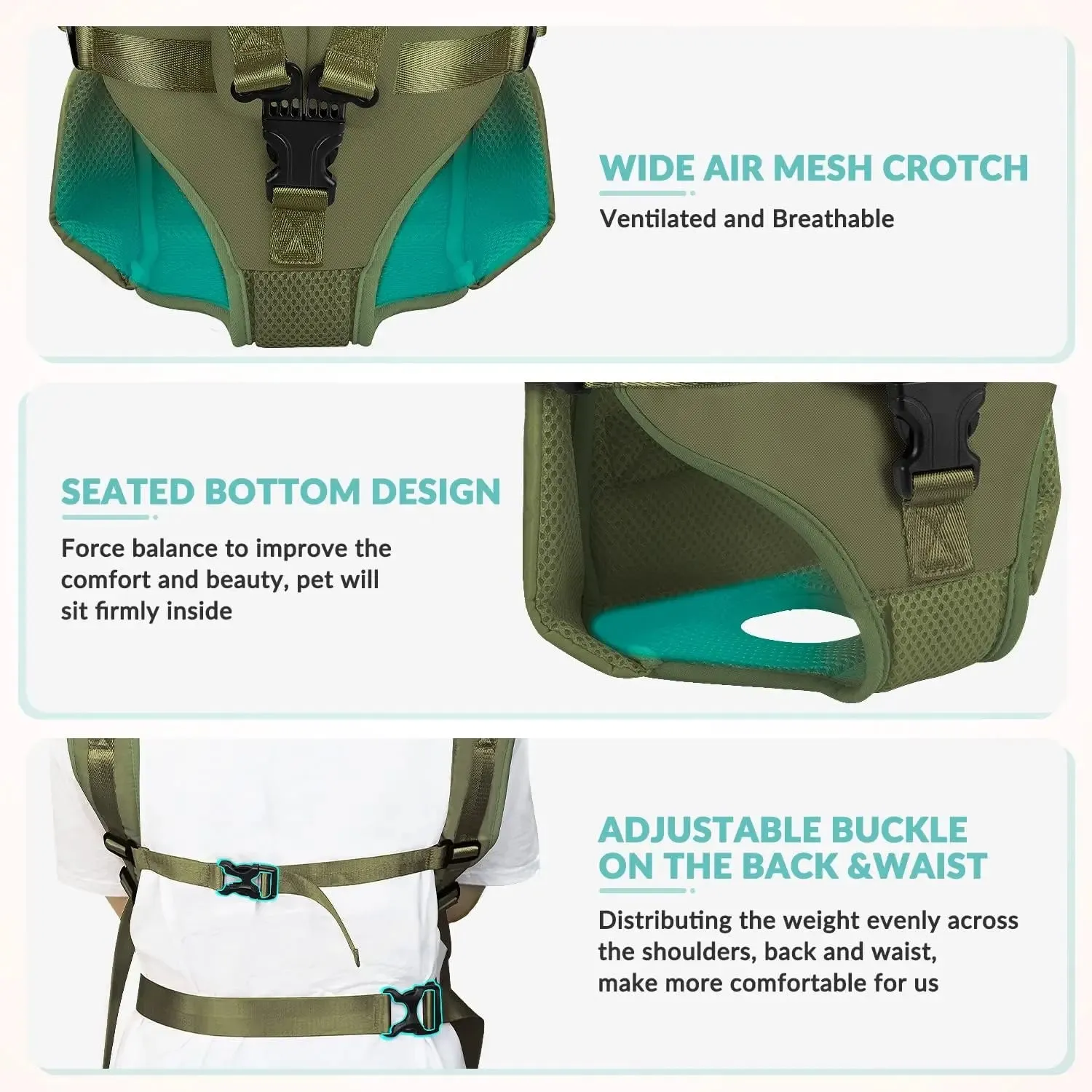Pet Carrier Backpack for Dogs and Cats | Thickened Sponge Pet Front Carrier | Portable Puppy Transportation Dog Bag | Alo Trendy