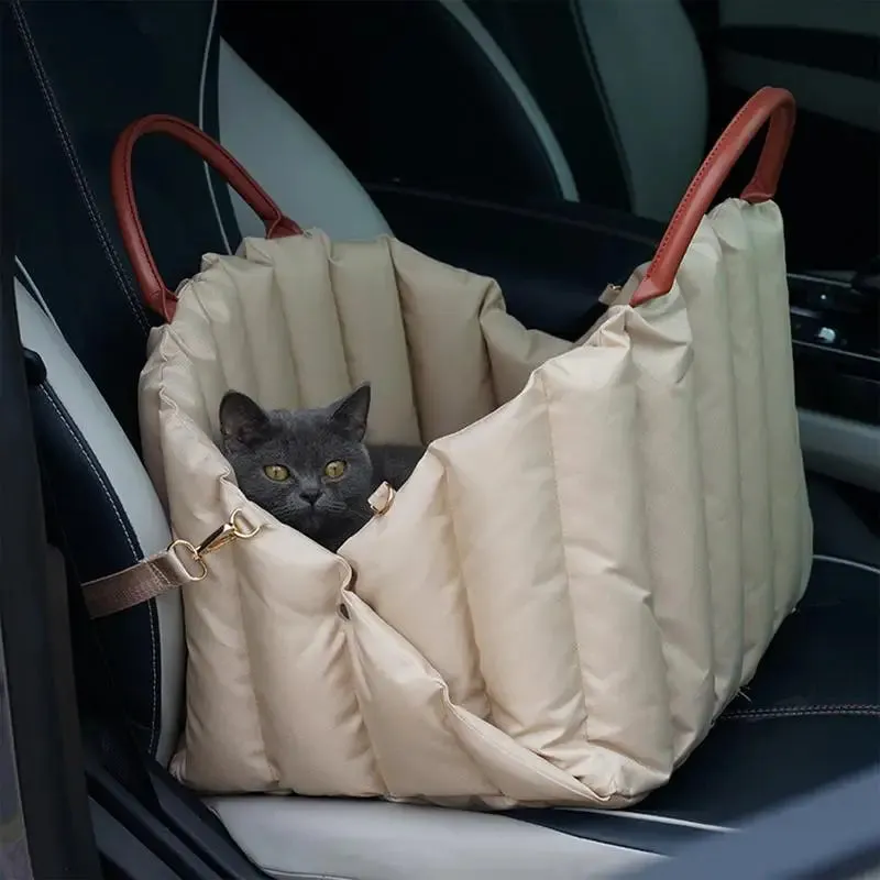 Pet Dog Car Seat Bed | Nonslip Portable Cat Travel Carrier Bag | Puppy Kitten Booster Seat | Car Seat Protector | Outdoor Pet Supplies