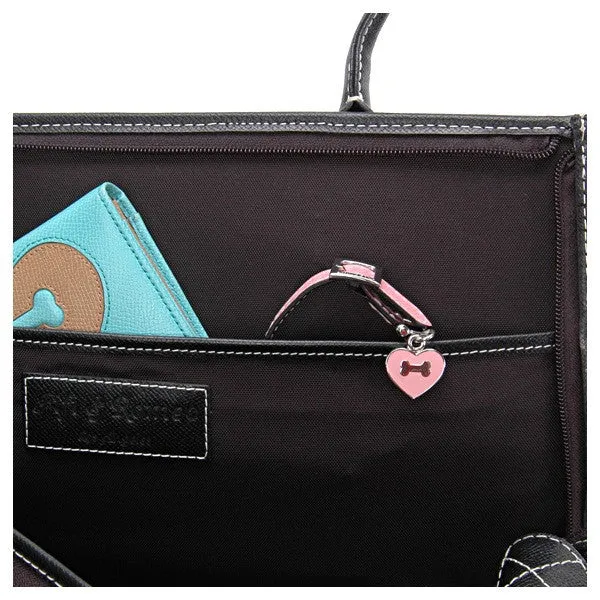 Pink & Black Leather Carrier