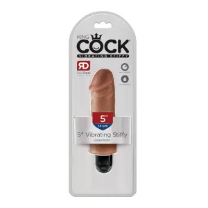Pipedream King Cock 5 in. Vibrating Stiffy Realistic Dildo Tan