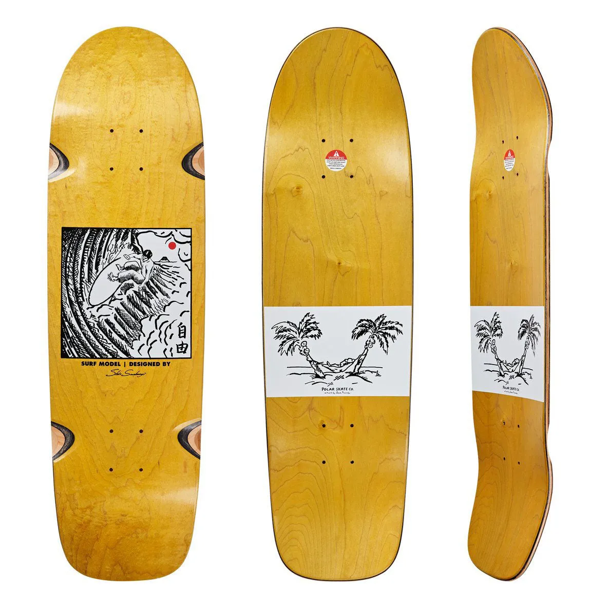Polar Skate Co Shin Sanbongi Freedom Skateboard Deck Surf Model - 8.75